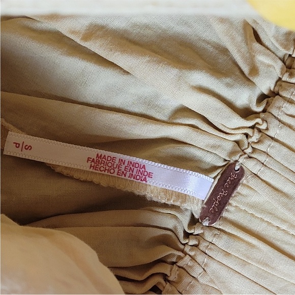 Free People Wide Yellow Cotton Shorts Size S - Picture 2 of 6